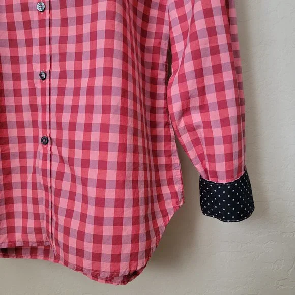 Paul Smith Button Up Red Gingham Plaid Shirt - Picture 8 of 16